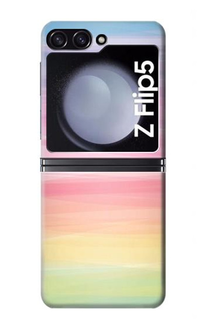 S3507 Coloré Arc-en-ciel pastel Etui Coque Housse pour Samsung Galaxy Z Flip 5