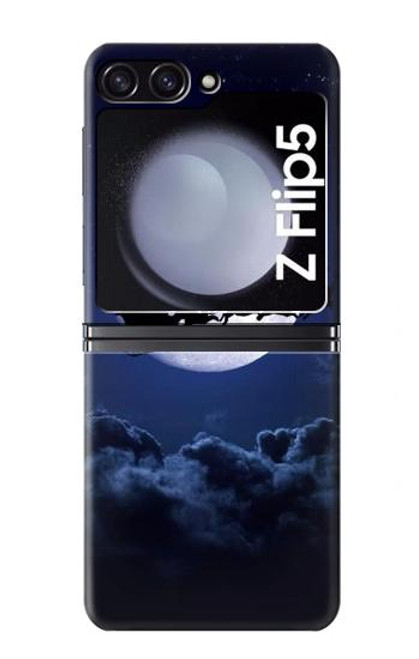 S3508 Noël Père Noël Lune Etui Coque Housse pour Samsung Galaxy Z Flip 5