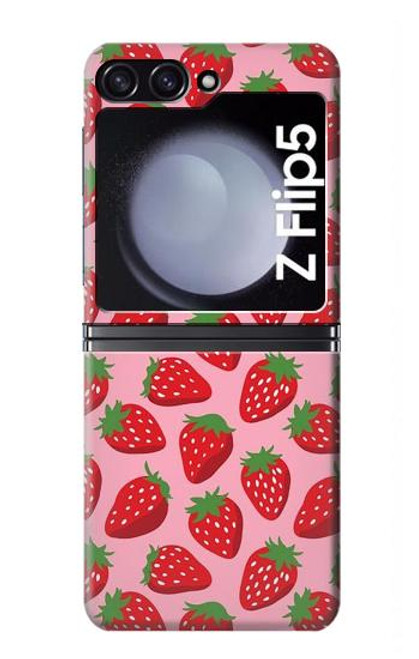 S3719 Modèle de fraise Etui Coque Housse pour Samsung Galaxy Z Flip 5