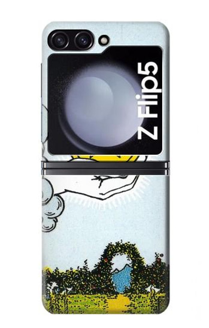 S3722 Carte de tarot Pièces de l'As des Pentacles Etui Coque Housse pour Samsung Galaxy Z Flip 5