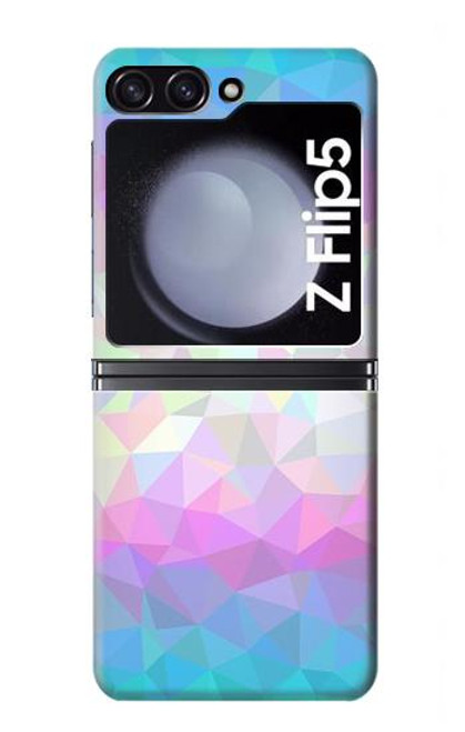 S3747 Polygone de drapeau trans Etui Coque Housse pour Samsung Galaxy Z Flip 5