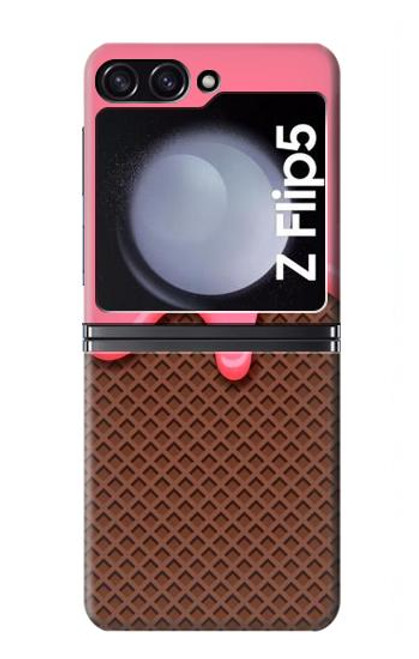 S3754 Cornet de crème glacée à la fraise Etui Coque Housse pour Samsung Galaxy Z Flip 5