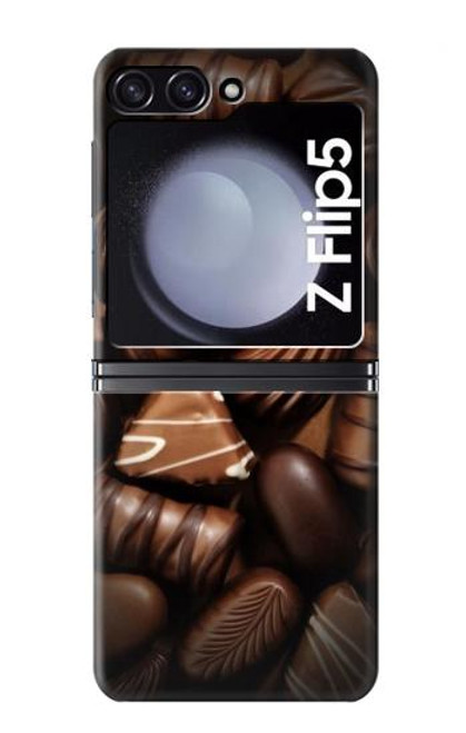 S3840 Amateurs de chocolat au lait au chocolat noir Etui Coque Housse pour Samsung Galaxy Z Flip 5