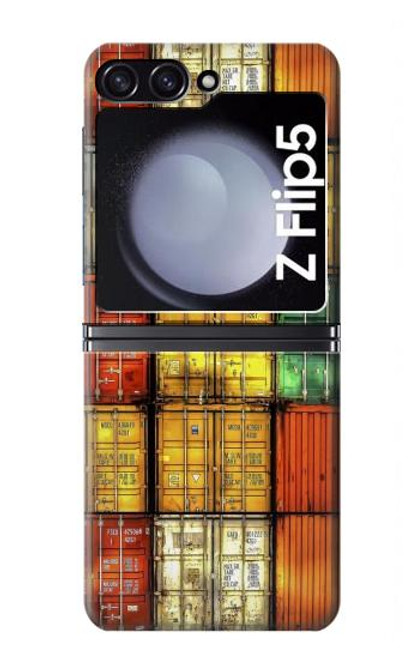 S3861 Bloc de conteneur coloré Etui Coque Housse pour Samsung Galaxy Z Flip 5