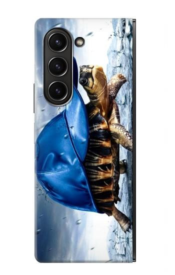 S0084 Tortue sous la pluie Etui Coque Housse pour Samsung Galaxy Z Fold 5