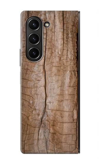 S0599 Bois imprimé graphique Etui Coque Housse pour Samsung Galaxy Z Fold 5