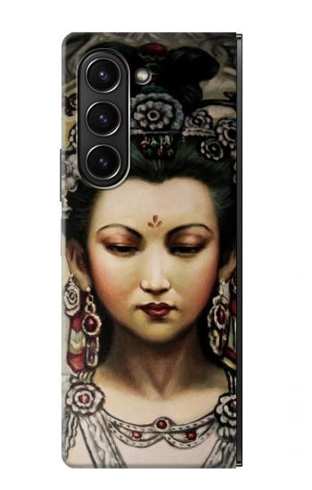 S0681 Guan Yin Etui Coque Housse pour Samsung Galaxy Z Fold 5