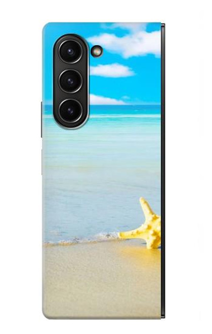 S0911 Détendez-vous à la plage Etui Coque Housse pour Samsung Galaxy Z Fold 5