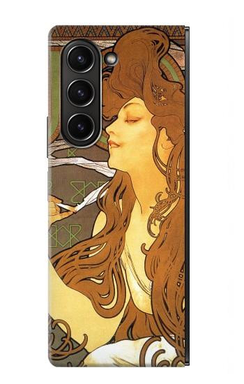 S0969 Alphonse Mucha Job Etui Coque Housse pour Samsung Galaxy Z Fold 5