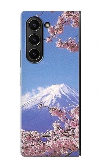 S1060 Mont Fuji Sakura fleur de cerisier Etui Coque Housse pour Samsung Galaxy Z Fold 5
