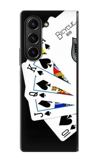 S1078 Poker Royal Flush droite Etui Coque Housse pour Samsung Galaxy Z Fold 5