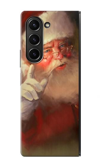 S1144 Noël Père Noël Etui Coque Housse pour Samsung Galaxy Z Fold 5