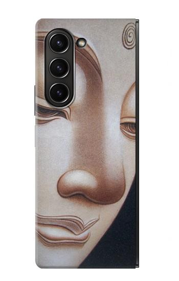 S1255 Visage du Bouddha Etui Coque Housse pour Samsung Galaxy Z Fold 5