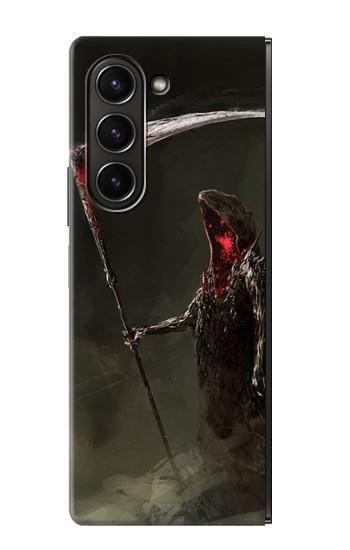 S1319 Mort Scythe Faucheuse Etui Coque Housse pour Samsung Galaxy Z Fold 5