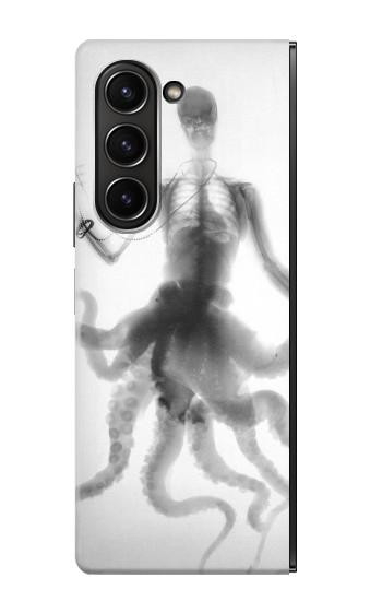 S1432 Crâne Poulpe X-ray Etui Coque Housse pour Samsung Galaxy Z Fold 5