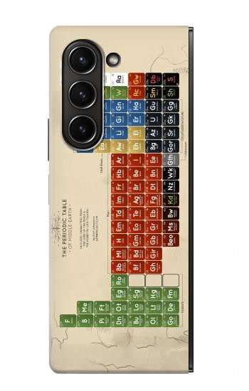 S1695 Le tableau périodique de la Terre du Milieu Etui Coque Housse pour Samsung Galaxy Z Fold 5