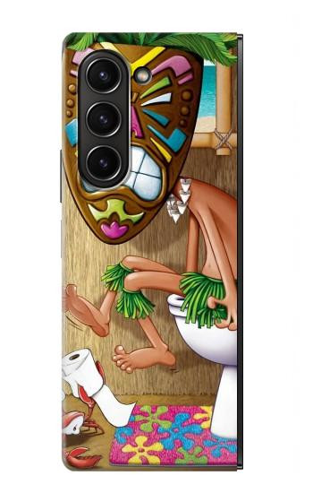 S1702 Tiki Homme Toilette Etui Coque Housse pour Samsung Galaxy Z Fold 5