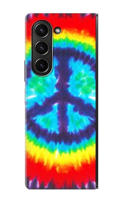 S1870 Tie Dye Paix Etui Coque Housse pour Samsung Galaxy Z Fold 5