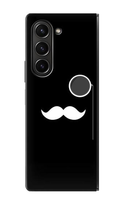 S1946 Sir Mustache Minimalisme Etui Coque Housse pour Samsung Galaxy Z Fold 5