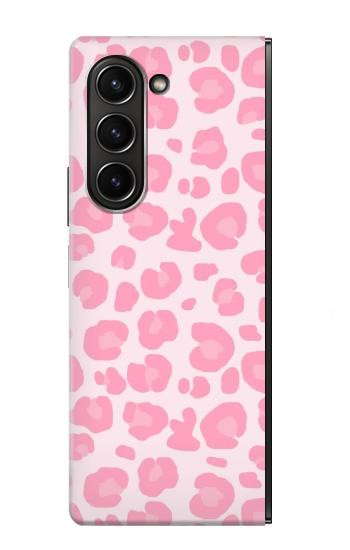 S2213 Motif rose Léopard Etui Coque Housse pour Samsung Galaxy Z Fold 5
