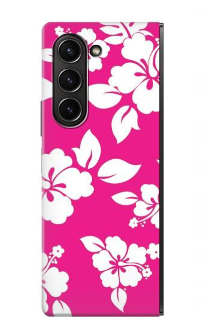 S2246 Motif rose Hawai Hibiscus Etui Coque Housse pour Samsung Galaxy Z Fold 5