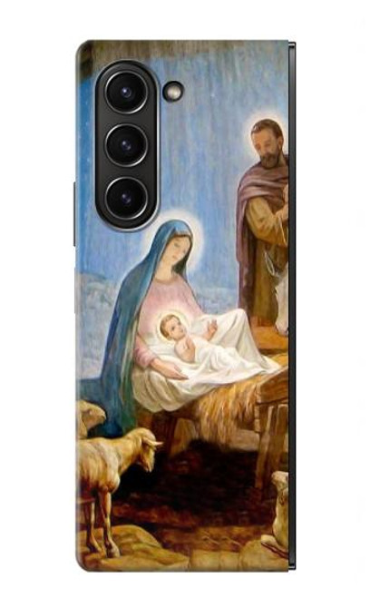 S2276 la Nativité Etui Coque Housse pour Samsung Galaxy Z Fold 5