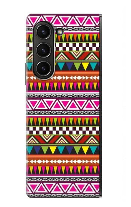S2292 Motif tribal aztèque Etui Coque Housse pour Samsung Galaxy Z Fold 5