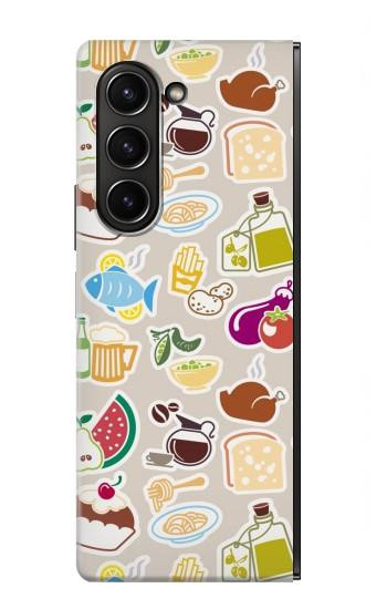 S2321 Aliments et boissons sans soudure Etui Coque Housse pour Samsung Galaxy Z Fold 5