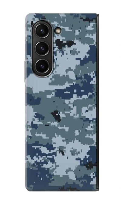 S2346 Marine Camo camouflage graphique Etui Coque Housse pour Samsung Galaxy Z Fold 5