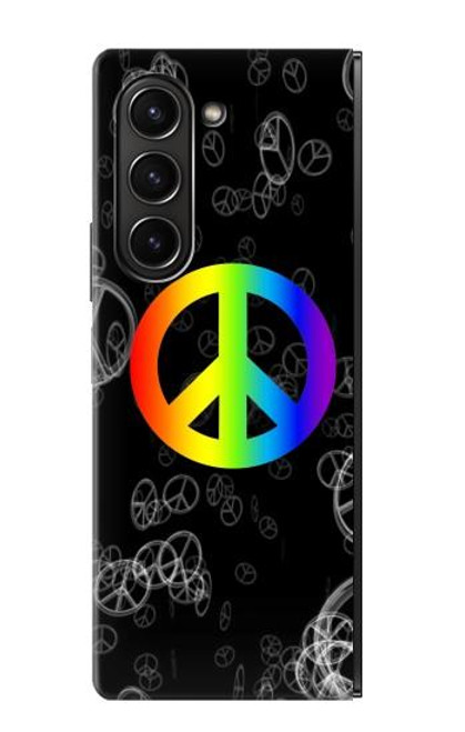 S2356 Signe de paix Etui Coque Housse pour Samsung Galaxy Z Fold 5