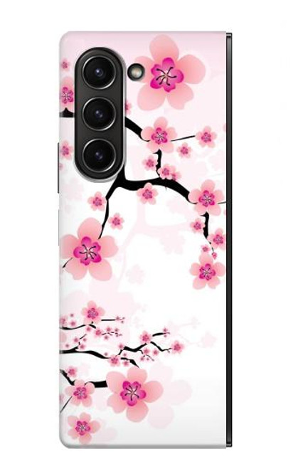 S2359 Fleur de prunier Etui Coque Housse pour Samsung Galaxy Z Fold 5