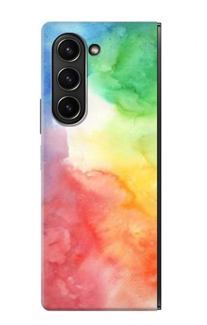 S2945 Aquarelle colorée Etui Coque Housse pour Samsung Galaxy Z Fold 5