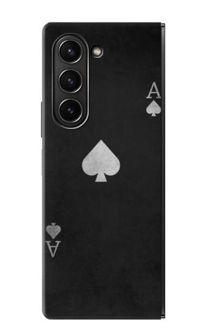 S3152 Noir Ace of Spade Etui Coque Housse pour Samsung Galaxy Z Fold 5