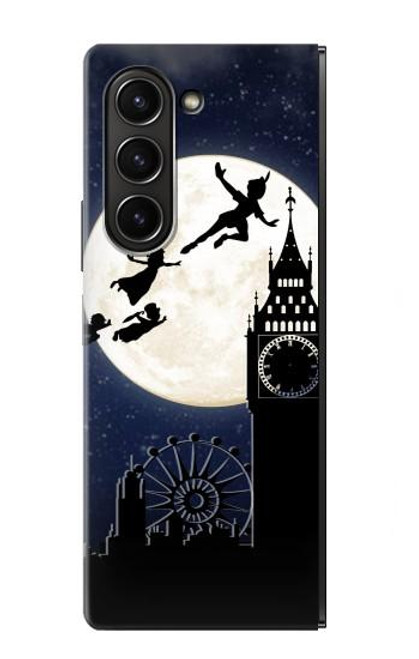 S3249 Peter Pan Pleine Lune Nuit Etui Coque Housse pour Samsung Galaxy Z Fold 5