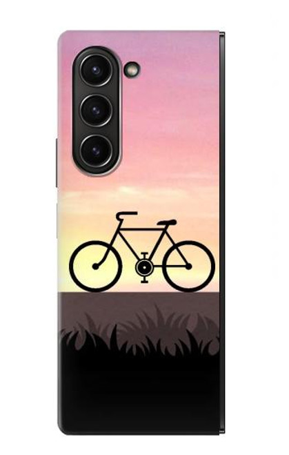 S3252 vélo Coucher de soleil Etui Coque Housse pour Samsung Galaxy Z Fold 5