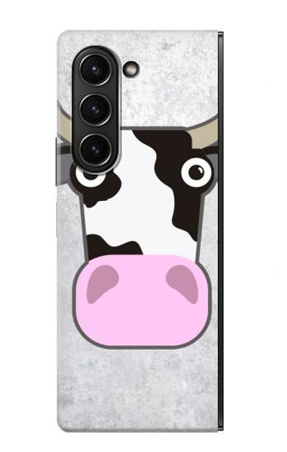 S3257 Vache Dessin animé Etui Coque Housse pour Samsung Galaxy Z Fold 5