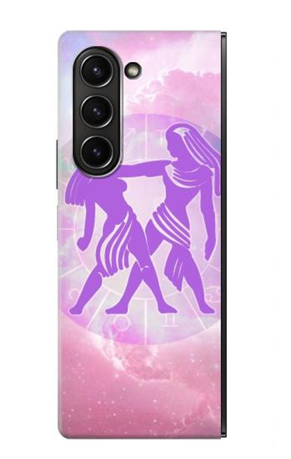 S3259 Zodiaque Gémeaux Etui Coque Housse pour Samsung Galaxy Z Fold 5