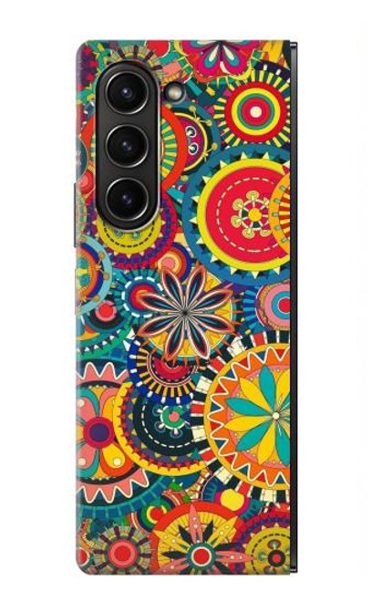 S3272 Motif coloré Etui Coque Housse pour Samsung Galaxy Z Fold 5