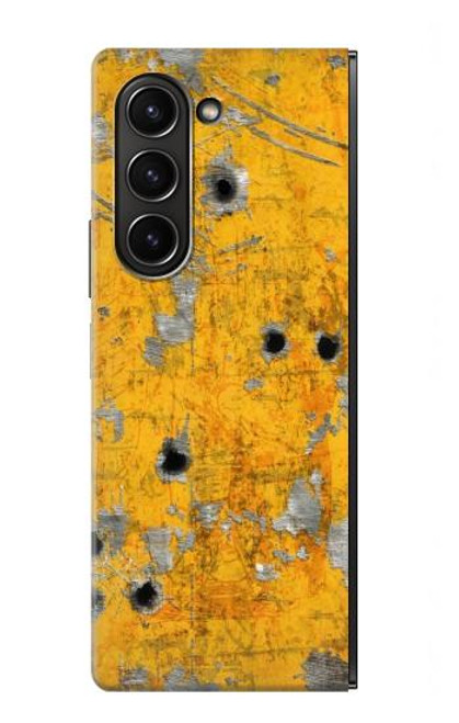 S3528 Bullet Rouille Jaune Métal Etui Coque Housse pour Samsung Galaxy Z Fold 5