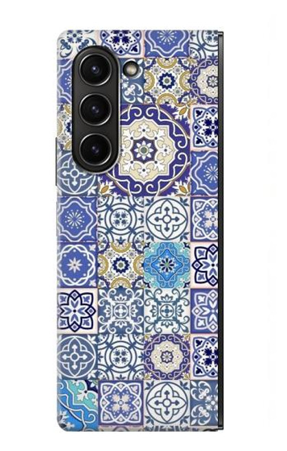 S3537 Motif marocain Mosaïque Etui Coque Housse pour Samsung Galaxy Z Fold 5