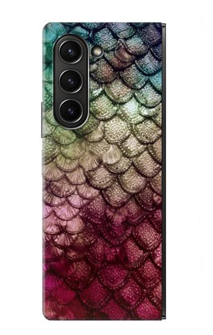 S3539 Sirène écailles de poisson Etui Coque Housse pour Samsung Galaxy Z Fold 5