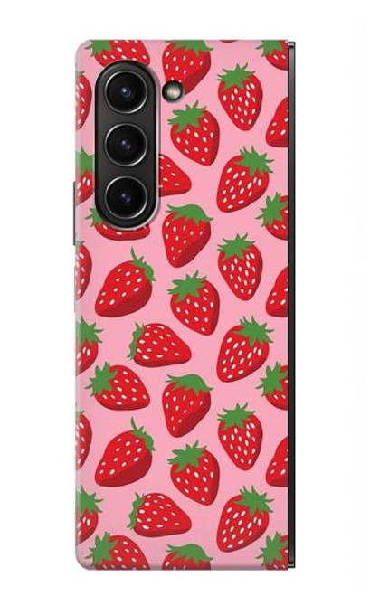 S3719 Modèle de fraise Etui Coque Housse pour Samsung Galaxy Z Fold 5