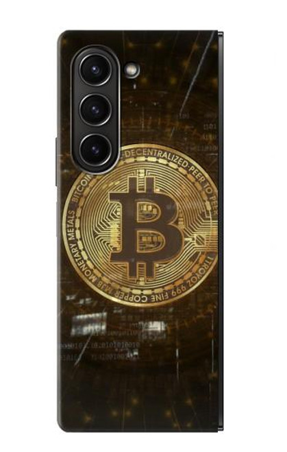S3798 Crypto-monnaie Bitcoin Etui Coque Housse pour Samsung Galaxy Z Fold 5