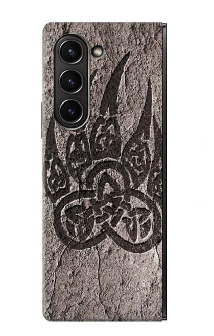S3832 Patte d'ours nordique viking Berserkers Rock Etui Coque Housse pour Samsung Galaxy Z Fold 5