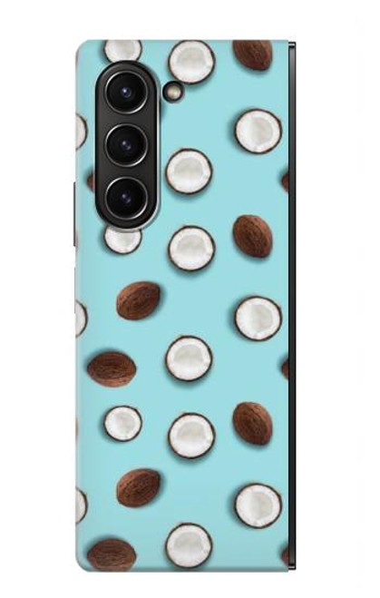 S3860 Motif à pois de noix de coco Etui Coque Housse pour Samsung Galaxy Z Fold 5