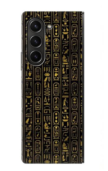 S3869 Hiéroglyphe égyptien antique Etui Coque Housse pour Samsung Galaxy Z Fold 5