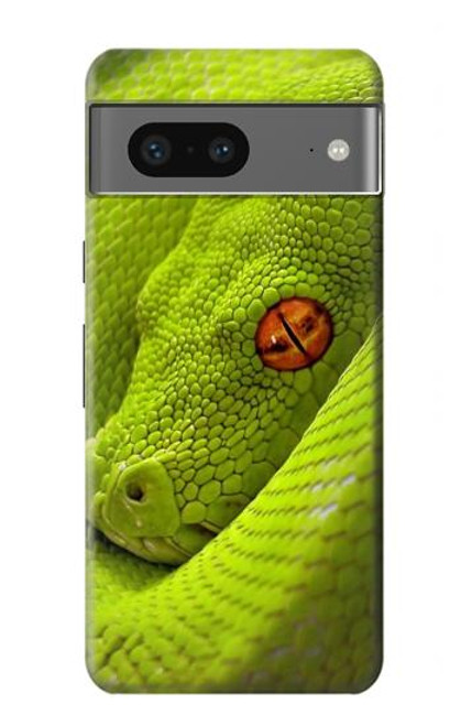 S0785 Serpent vert Etui Coque Housse pour Google Pixel 7a