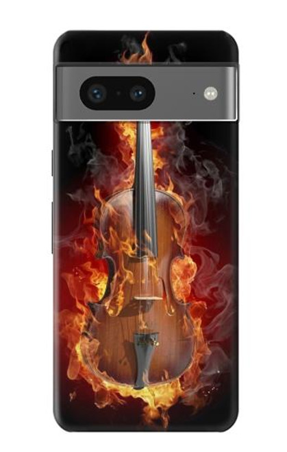 S0864 Violon feu Etui Coque Housse pour Google Pixel 7a