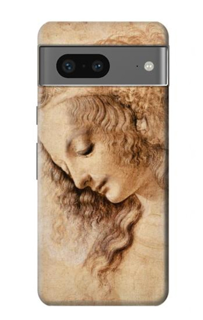 S1045 Leonardo da Vinci Femme Head Etui Coque Housse pour Google Pixel 7a