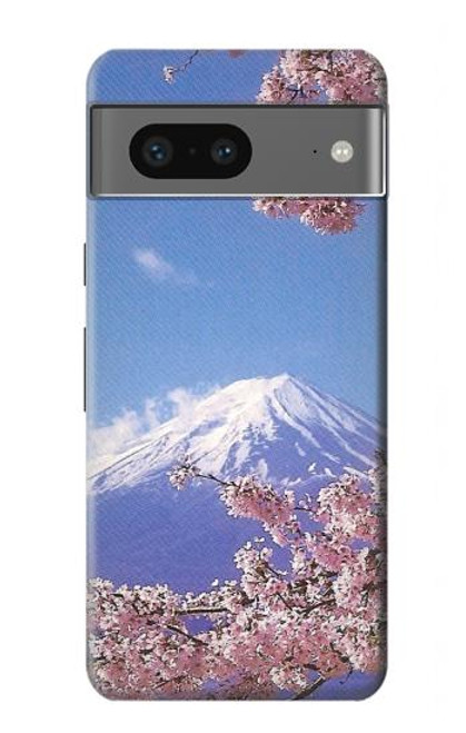 S1060 Mont Fuji Sakura fleur de cerisier Etui Coque Housse pour Google Pixel 7a